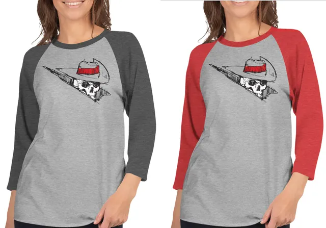 The dashing skull 3/4 sleeve shirt - unisex