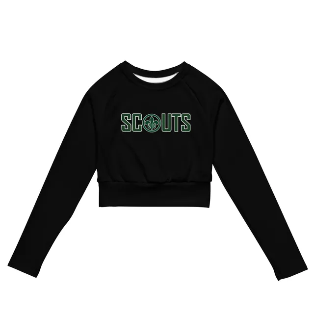 Black Long-Sleeve Crop Top