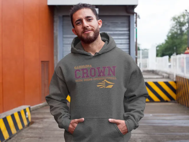 Drum Corps International Maroon Block Hoodie (Charcoal)