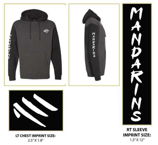 Black Hoodie Sweatshirt - Mandarins