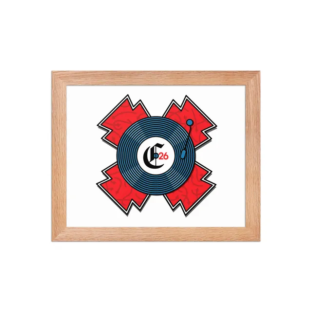 2026 8x10 Horizontal Framed Poster (Black, Oak, or White)