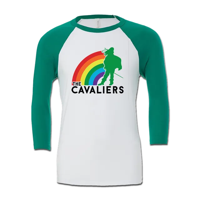 Cavaliers Rainbow Standing Man 3/4 Sleeve Raglan