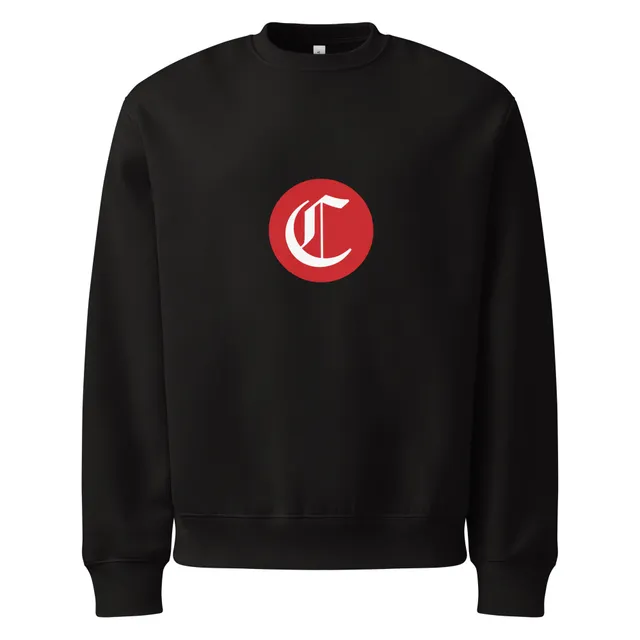 Circle C heavyweight sweatshirt (Black, white)